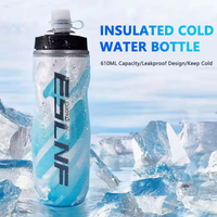 Insulated Cold Cycling Water Bottle Portable MTB Bottle Ultralight Dustproof Sports Bottle 610ML Big Capacity Drinking Bottle