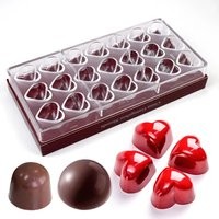 Chocolate Mold Polycarbonate Heart Sphere Shape Multiple Styles Chocolate Bonbons Candy Mould Confectionery Baker Pastry Tools