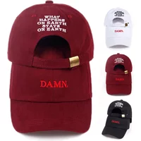 DAMN Hats for Men and Woman Embroidered DAMN. Dad Hat Hip Hop Stitched Kendrick Lamar Unstructured Rapper Snapback Baseball Cap