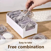 1Set Cable Storage Box Multifunctional Desk Organizer Bag Wire Charging Management Box Jewelry Storage Container For Home Office
