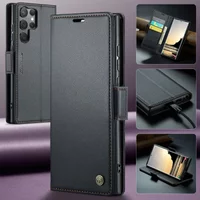 Caseme Flip Leather Wallet Case for Orginal Samsung S25 Edge S24 FE S23 Ultra S22 Plus A16 A36 A56 A15 A35 A55 A34 A54 A53 Cover