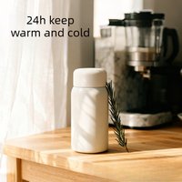 200ML Mini Pocket Thermos | 304 Food-Grade Stainless Steel Vacuum Flask | Portable Insulated Water Coffee Cup (13.2x5.8cm)