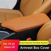 QHCP Car Armrest Box Cover Central Armrest Box Covers Protective Sleeve Leather For Lexus UX 200 260h 19-23 Interior Accessories