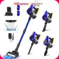 Cordless Vacuum Cleaner Dual Suction Modes Bagless Cyclone Vacuum for Home Cleaning