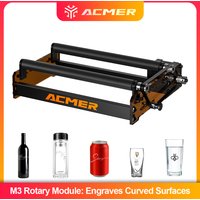 ACMER M3 Rotary Roller Y-axis 360° Rotating 6-164mm Diameter Ideal for Cylindrical Objects & 95% Laser Engraving Machine