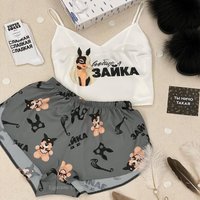 Ensemble pyjama en Satin de soie pour femmes, vêtements de nuit pour enfants, imprimé de fleurs de lavande, Sexy, col en v, sans manches, vêtements de maison