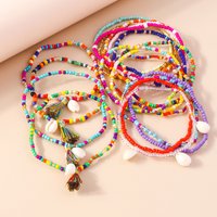 Bohemian Handmade Colorful Beads Anklets for Women Summer Beach Shell Anklet Bracelet Chain Girls Holiday Jewelry Gifts