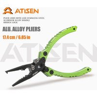 Piscifun Angel zange mit Spalt ringen, ultraleichte Aluminium-Angel zange mit Wolframstahl-Geflechts ch neidern, Scheide an
