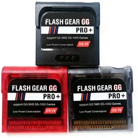 Superior All in 1 Upgrade Flash Gear Pro+ Game Cartridge 8GB with Clear Red Black Shell Low Power for Sega GG Game Gear Console
