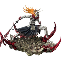 Anime Action Figure Statue Desktop Decoration Gift 23cm Bleach Ichigo Hollowfied Horn & Final Getsuga Tensho