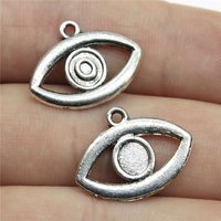 WYSIWYG 10pcs 21x16mm 2 Colors Eye Charms Pendant For DIY Jewelry Making Handmade Jewelry Craft Findings
