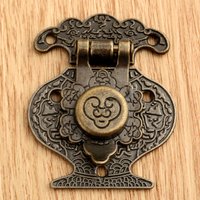 1pc Antique bronze Box Latch Clasp Decorative Hasp Lock Latch Buckle for Jewelry Wood Case Drawer