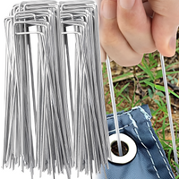 U-Shaped Landscape Staples Heavy Duty Garden Stakes Spik Sod Pins Fence Lawn Tent Ground Nail Irrigation Hose Securing Pegs