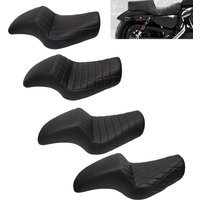 Motorcycle Driver Rear Passenger PU Leather Two Up Seat For Harley Sportster XL 883 1200 48 New