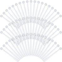 200Pcs Mini Powder Scoops Teaspoon Measuring Spoons Mini Shovel Scoop 0.15 ml Spice Micro Powder Scoop for Sugar Cosmetics Coffe