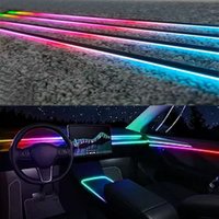 18 In 1 Symphony Streamer Car Ambient Lights Interior LED Acrylic Strip Light RGB 64 Color Decoration Atmosphere Lamp APP Remote image 4