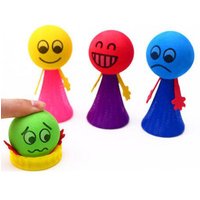 10Pcs Plastic Doll Funny Toy Random Multicolor Creative Gift Jump Bounce Elf Party Birthday Fly Man