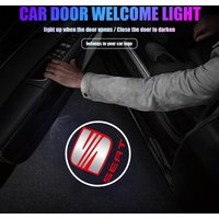 Car Wireless HD Projector Light Car Door Welcome Lamps For SEAT 6l 6j Arosa FR Leon Mk1 Mk2 5f Ibiza Arona Cupra Tarraco Toledo