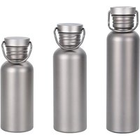 AliExpress NONE 500ml 600ml 750ml Reusable Titanium Water Bottle Outdoor Camping Supplies Water Bottle For Tourism Sports Cycling Hiking Camping