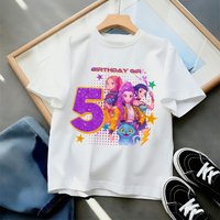 Grafik-T-Shirt mit Geburtstagsmädchen-Motiv – Little Star Celebration Top, verträumtes Party-Outfit für Mädchen