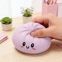 Adorable Baozi Squishy Fidget Toy For Stress Relief Cute Chinese Soft Squeeze Stress Reliever With Bamboo Steamer Gifts