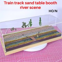 HO/N Scale Train Track Sand Table Booth River Scene Customization Collection Ornaments Train Model Boy Toy Gift