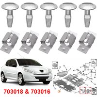 10X Engine Cover Undertray Clips Turn Pin Bolt Shield Guard Screw Fastener For Peugeot 206 207 406 407 508 806 807 Citroen C2 C5