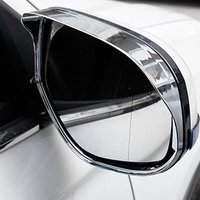 2Pcs Car Rearview Mirror Rain Eyebrow Visor Rain Barrier Shield Sun Visor Shade Frame Sticker For Mitsubishi Outlander 2016-2018