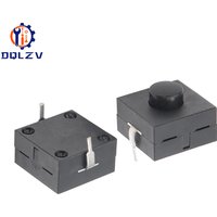 12x12mm Middle 2 Pins ON-OFF Flashlight Button Switch 1A 30V 1212-112D Height 9.5mm