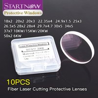 10 Pieces Fiber Laser Protective Lens 18x2 20*2 24.9x1.5 27.9*4.1 30x5 37*7 1064nm Optical Lenses Protec Windows Lens