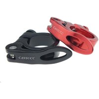 Adjustable 30mm Seatpost Clamp Aluminum Alloy Quick Release Bike Saddle Pole Clip for Universal Cycling Equipment