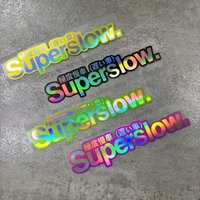 1PC Holographic Super Slow Waterproof Sticker, Iridescent Vinyl Decal for Car Motorcycle Helmet Decor