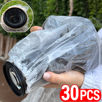 10-30pcs Universal Camera Rain Cover PE Waterproof Protector for Nikon Fujifilm Sony Olympus DSLR Camera Lens Protective Covers