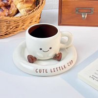 Cartoon Coffee Cup, Cute and Creative Ceramic Cup, Suitable for Home and Office, Milk Tea Cup, Ins Style Cartoon Pattern Mug, Gift Cup for Friends