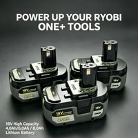 18V ONE+ 8.0Ah High Performance Li-ion Battery Compatible With RYOBI P108 P107 Rechargeable Power Tool Replacement Pack