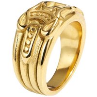Mens Punk Fashion Jewelry 18K Gold Plated Stainless Steel Sword Ring Size 7-13