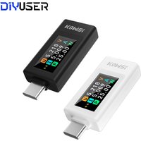 10 in 1 DC Type-C USB Tester Current 4-30V Voltage Meter Timing Ammeter Digital Monitor Cut-off Power Indicator Bank Charger