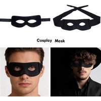 Black Eye Mask Halloween Cosplay Costume Half Mask Bandit Ninja Lone Ranger Carnival Prom Party Personality Mask Men Masquerade