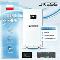 JKESS DIY 16S 48V 15KWH Batteriebox mit PB2A16S20P BMS und 4.3LCD KIT für LifePO4 EVE 280AH 314AH BATTERIE, Batterie nicht enthalten.