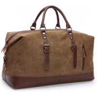 Heavy Luggage Unisex Luxury Weekender Duffle Bags for Men Travel Canvas Classic Duffle Sport Travel Bags PU Leather Canvas