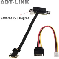 ADT-Link M.2 WiFi A+E Key A.E. to PCIe x4 4x Riser Extender Adapter Card Gen3.0 Cable AE Key A E For PCI-E 3.0 x1 x4 x16 M2 Card