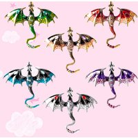 Hot Selling Fashion Cartoon Dragon Inset Crystal Enamel Pin Creative Lapel Metal Brooch Badge Jewelry Friends Gift Wholesale