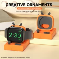 Charger Stand For Apple Watch Series10 9 8 7 6 5 SE 3 Ultra 1 2 Charger Dock Station for Iwatch Silicone Charging Cable Holder