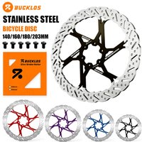 AliExpress BUCKLOS 140/160/180/203mm Bike Brake Disc Stainless Steel Bicycle Brake Rotors Road MTB Bike Rotor 6-Bolt Cycling Disc