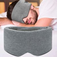 1pc Grey Sleeping Mask Breathable and Pressure-reducing Soft Portable Travel Mask Lunch Break Eye Cover