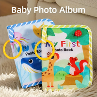 Baby Photo Album Soft Baby Book First Year Baby Photo Book Safe Mirror Family Memory Book for Newborns Toddler Birthday Gift