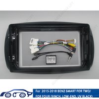 9 Inch Car Radio Fascias Frame For Mercedes-Benz Smart Fortwo Forfour C453 A453 W453 2015-2018 Stereo Panel Power Cable Canbus