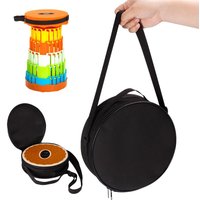 1pc Carry Case for Folding Stool Round Pouch with Shoulder Strap Foldable Stool Bag with Zipper for Sketching Camping Picnic