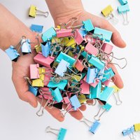 40Pcs 19mm Office Stationery Color Long Tail Clip Metal Stainless Steel Document Multi-functional Color Long Tail Ticket Clip