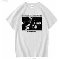 BRANDY MELVILLE JOHN GALT RADIO SILENCE LIVE ON STAGE USA SHIRT CREAM MENS L NEW vintage Washed Breathable graphic Soft